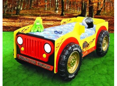 Kinderbed Kinderbed JEEP ABS Bed Bedden Auto Jeugd Bed Voertuig Matras Nieuw