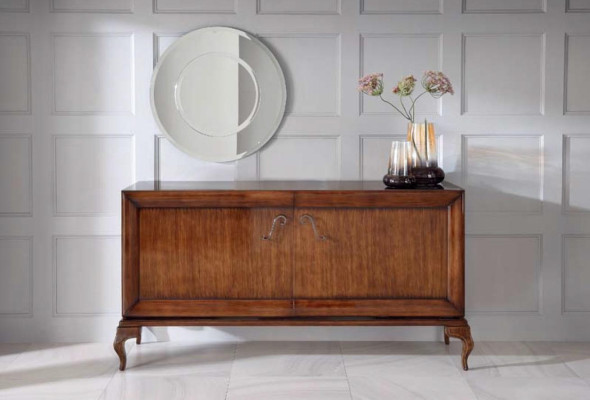 Bruine dressoir commode kasten houten luxe woonkamer meubels kast