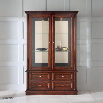 Vitrinekasten Meubels Klassieke Stijl Vitrines Woonkamer Dressoir Glas Hout