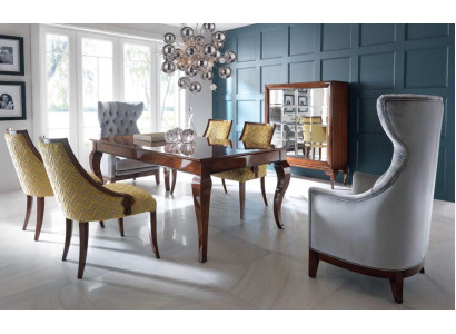 Hoogglans tafel Eettafel Tafels Eettafel Bruin Luxe Eetkamer Hout Nieuw