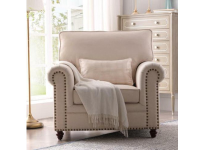 Fauteuil Stof Bankstoel Eenpersoons Meubels Relax Stoel Ontwerp Bank Lounge Stof Landhuis