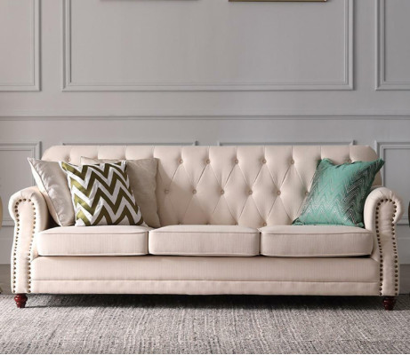 Fauteuil Stof Bankstoel Eenpersoons Meubels Relax Stoel Ontwerp Bank Lounge Stof Landhuis