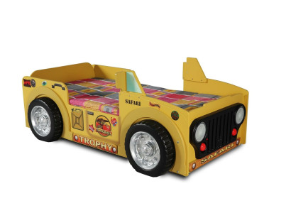 Kinderbedje Jeugdbed Bed Bedden + Matras Houten bed Dierentuin Safari Kindermeubelen