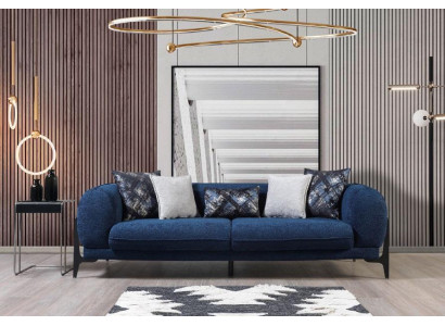 Luxe driezitsbank 3-zitsbanken Zitontwerp moderne meubels Blauw Nieuw