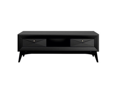 Lowboard tv-standaard Sideboard Tafel Woonkamer Modern Hout Zwart Design