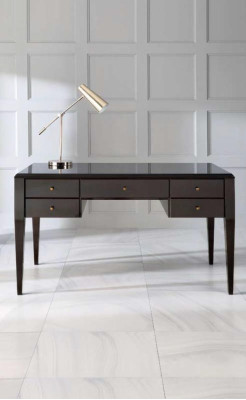 Schrijftafel Bureau Kantoor Kantoortafel Computertafel Hout Luxe Bruin Design