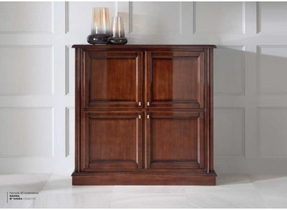 Commode luxe kast kasten dressoirs woonkamer hout klassiek ontwerp bruin