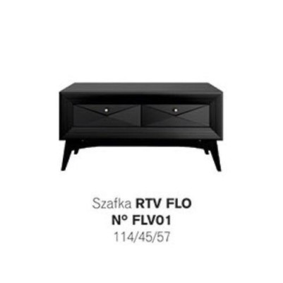 Standaard tv laag dressoir bijzettafel woonkamer modern hout zwart design