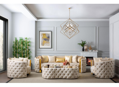Luxe bankstel 331 zitplaatsen lederen Chesterfield bank fauteuil bruin bankstellen set 3-delig