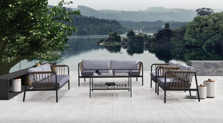 Bank 2-zits Luxe Banken Modern Stof Meubeldesign Grijs Bankontwerper