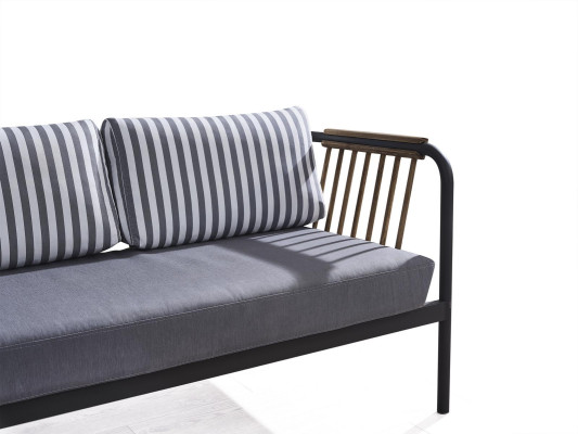Bank 2-zits Luxe Banken Modern Stof Meubeldesign Grijs Bankontwerper