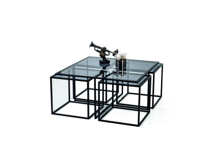 Koffietafel salontafel designertafel metalen woonkamertafel tafel