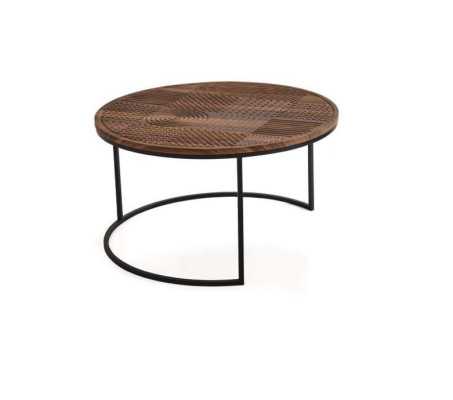 Moderne tafels Ontwerper Luxe Bijzettafel Nieuwe Salontafels Tafel 2 delen Bruin