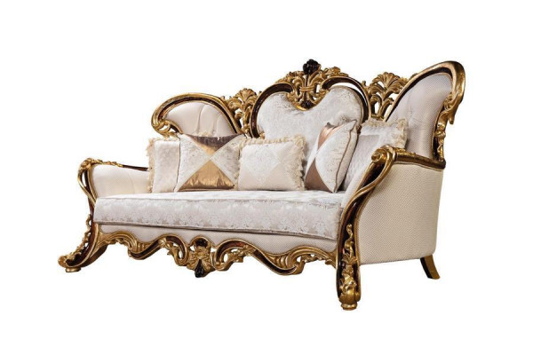 Sofaset 3+1 Zits Goud Salontafel Klassiek Woonkamerset 3-delig.