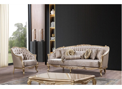 Set bankstel 3+1-zits woonkamer klassiek design bankstel fauteuil