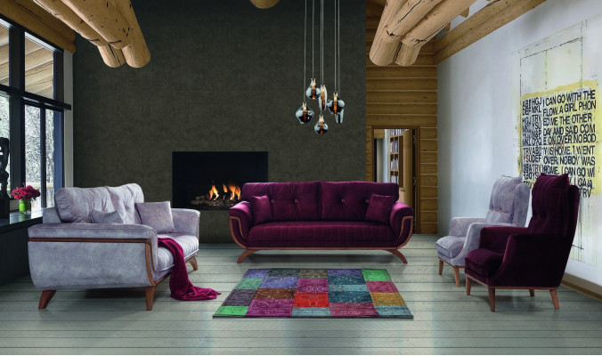 Woonkamer bankstel 3 3 1 1 zits bank gestoffeerde set textiel design  Woonkamer bankstel 3 3 1 1 zits bank gestoffeerde set textiel design