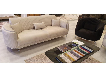 Designer Sofa Set Bank Bank Bank Polster Set 3 1 Zitbank Sets Banken