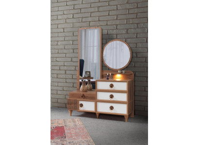 Slaapkamer commode met spiegel houten meubilair luxe meubel 2-delig nieuw ensemble.
