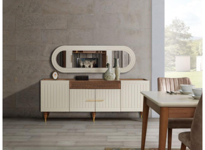 xxl dressoir dressoir commode 201 cm met spiegel 2-delig. Kast dressoirs