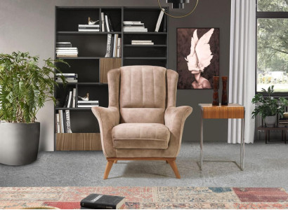Woonkamer stoel ontwerp bank textiel luxe bekleding lounge club eenpersoons
