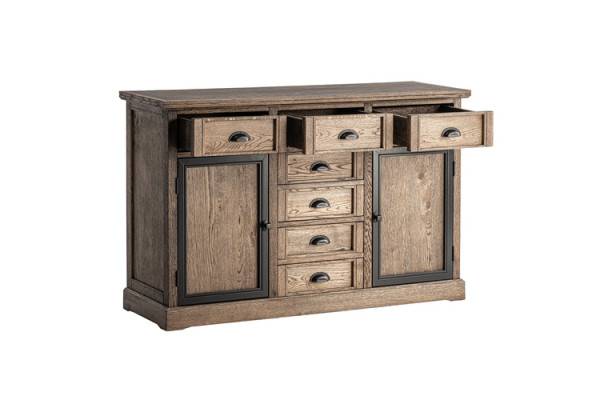 Console bruin houten tafel met lade plank bijzettafel dressoir meubels