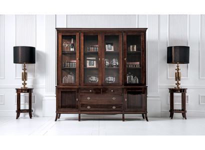 Wandkast Edele dressoir Houten barokstijl Hoogglans buffetvitrine Kast