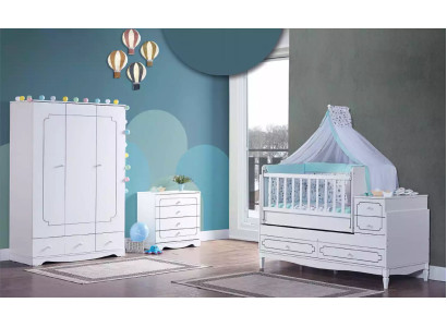 Kledingkast wit hout kasten kinderkamermeubilair ontwerp Wit