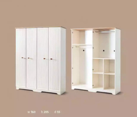 Klassieke meubels Rek kasten Kast Slaapkamer Hout 160cm Luxe