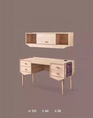 Secretaris bureau tafel 134x60x77 schrijftafels tafels meubels hout computer