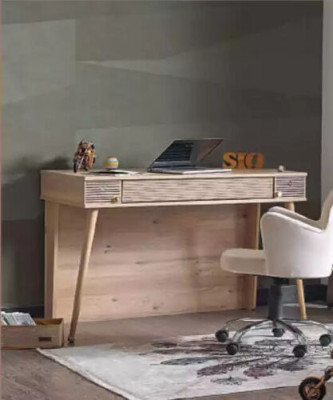 Moderne tafel Werktafel Bruine kinderbureau in de kinderkamer