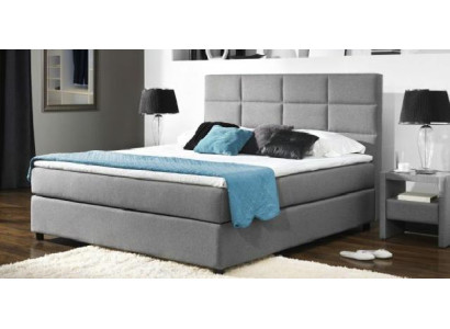 Continental Boxspring Bed Bedden Dubbel Leder Bekleding Hoog Textiel Bed