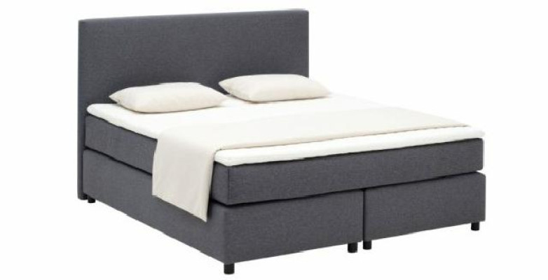 Bed Continental Boxspring Bedden Bekleed Hoog Dubbel Leer Textiel Bed