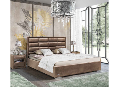 Ontwerper bed slaapkamer bedden textiel leer hotel luxe fluweel bekleding