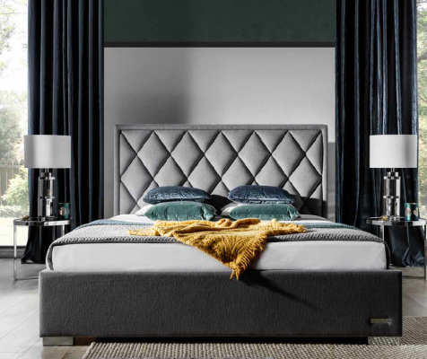 Ontwerper Bed Slaapkamer Bedden Textiel Leder Hotel Luxe Bekleding Zit Stof