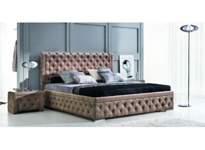 Een luxe Chesterfield-bed in een elegante eigentijdse stijl.