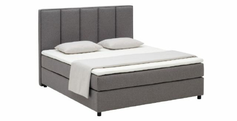 Continental Boxspring Bed Bedding Upholstered High Double Leather Textile Bed