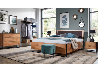Houten designerbed slaapkamerbedden textiel lederen hotel luxe gestoffeerd