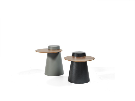 Stel 2x salontafels koffietafels bijzettafels ontwerper ronde glazen tafels.