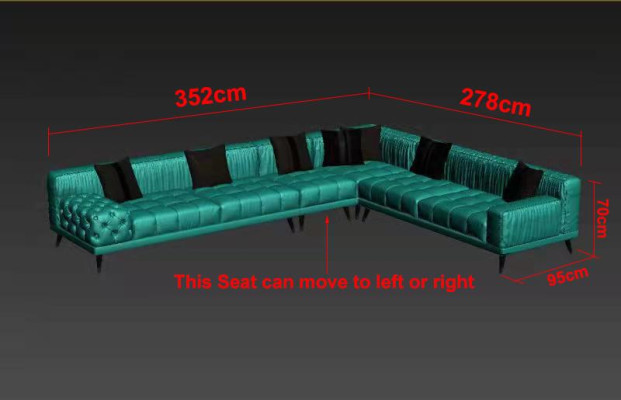 Hoekbank Sofa L-Vorm Woonkamer Bank Bekleding Sofa's Nieuw Design Leer