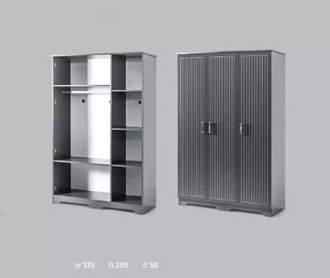 Kledingkast Kast Meubels Slaapkamer Kasten Hout Zwart Loft