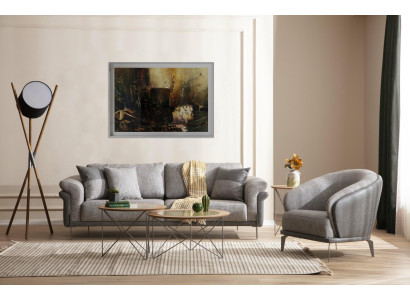 Bankstel 3+1 zits stoffering bankstel Banken Fauteuils Luxe 2x salontafel set