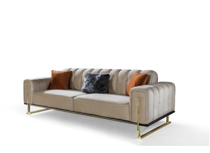 Bankstel 3-zits Modern Meubilair Beige Kleur Woonkamer Luxe Bankstellen 240cm