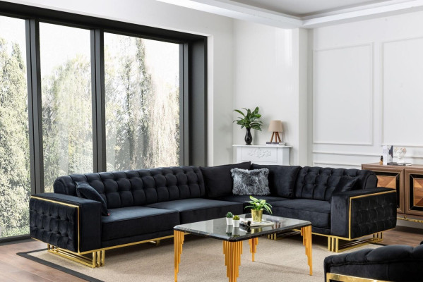 Exclusieve hoekbank Modern L-vorm Designer stijl meubels Woonkamer hoekbank