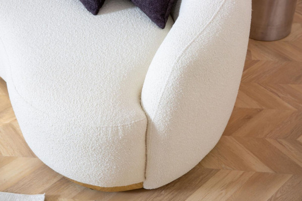 Ontwerper Ronde bank Witte hoekbank Moderne meubels in woonkamer Luxe