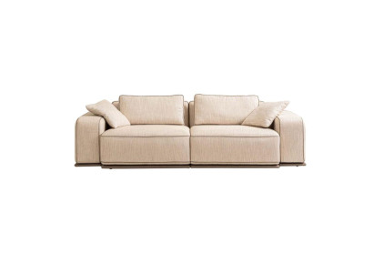 Bank Driepersoons Moderne Bank 3 Zits Beige Stof Stoffen Bankstel