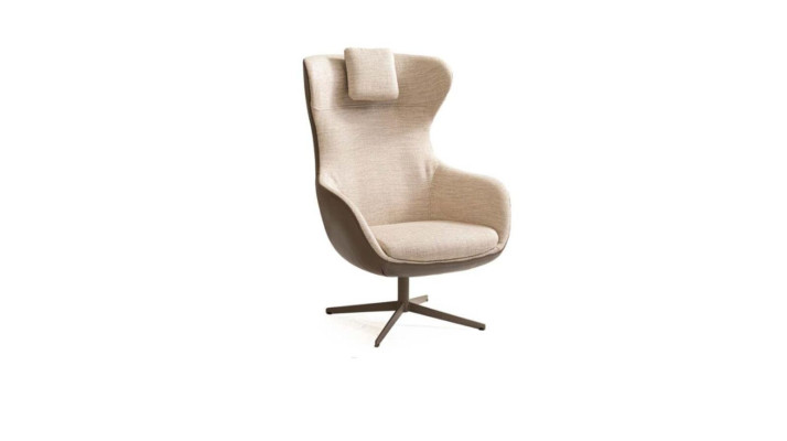 Fauteuil Klassieke fauteuil Cocktail fauteuil Eenpersoons stof Beige Moderne zitplaatsen
