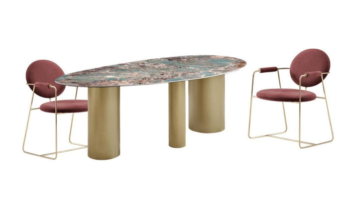 Eetkamerset Eettafel 4 stoelen Elegante set Modern Luxe Nieuw 5-delig.