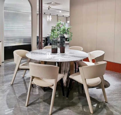 Luxe eetkamer set eettafel 6x stoelen eetkamergroep design eetgroep nieuw