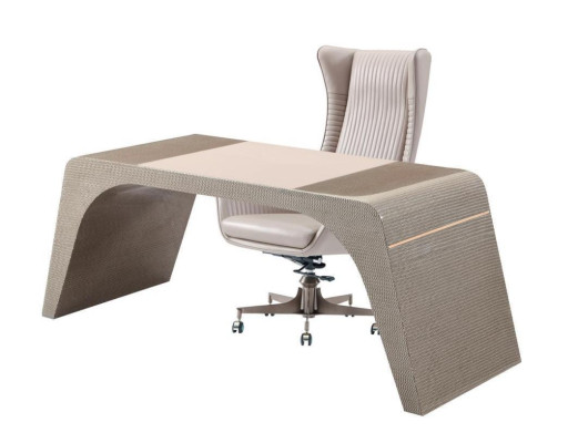 Werkkamer kantoor Luxe bureau met computerstoel Moderne beige kantoormeubelen