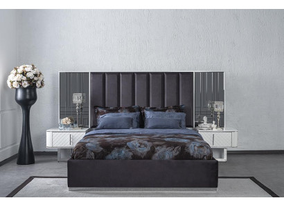 Dubbel Bed Modern 2x Nachtkastjes Slaapkamer Set Luxe Design Meubels